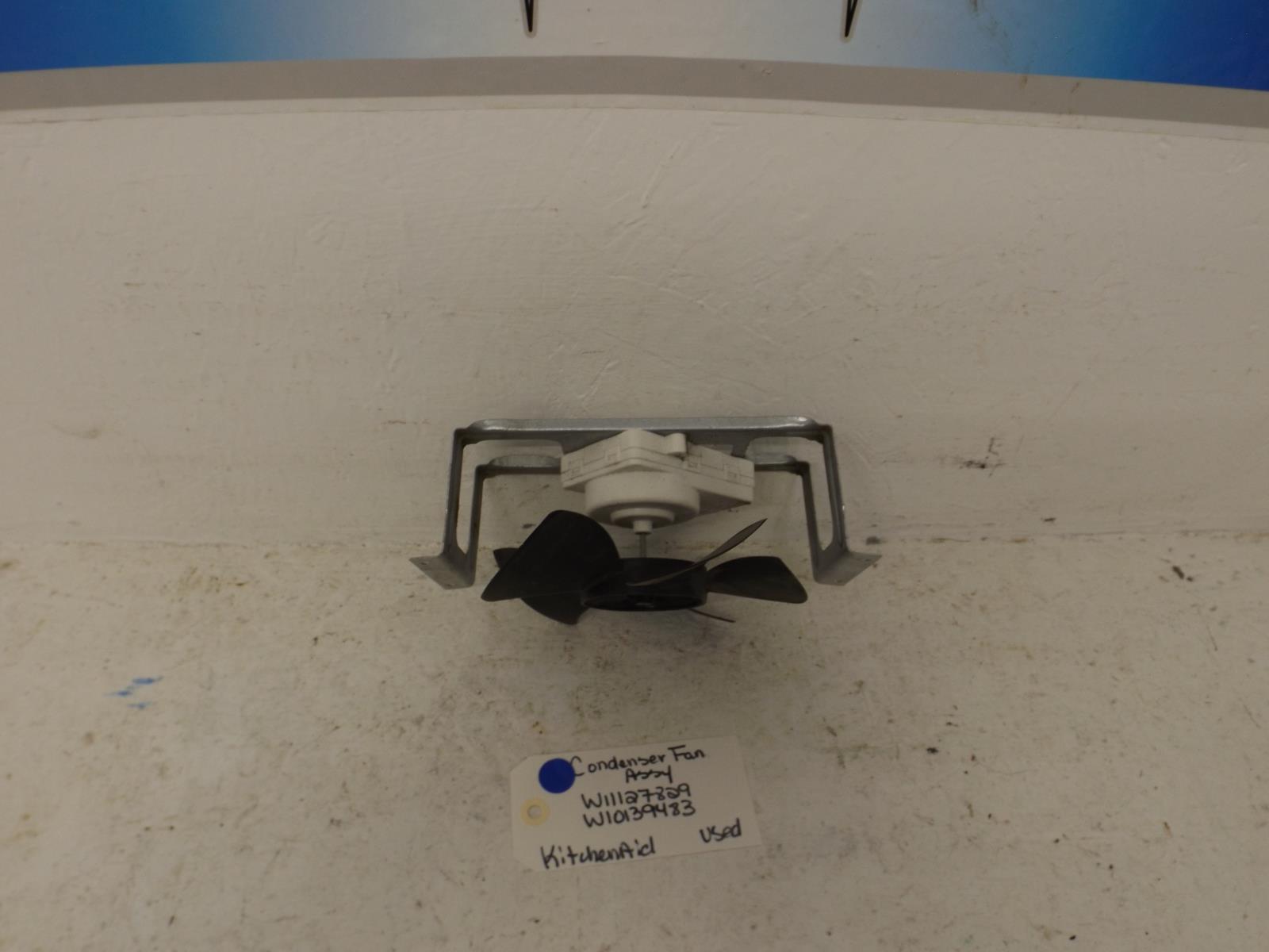 KitchenAid Refrigerator W11127829 W10139483 Condenser Fan Assy Used KitchenAid Refrigerator W11127829 W10139483 Condenser Fan Assy Used